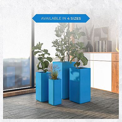 LeisureMod Meadow Series Fiber Stone Planter