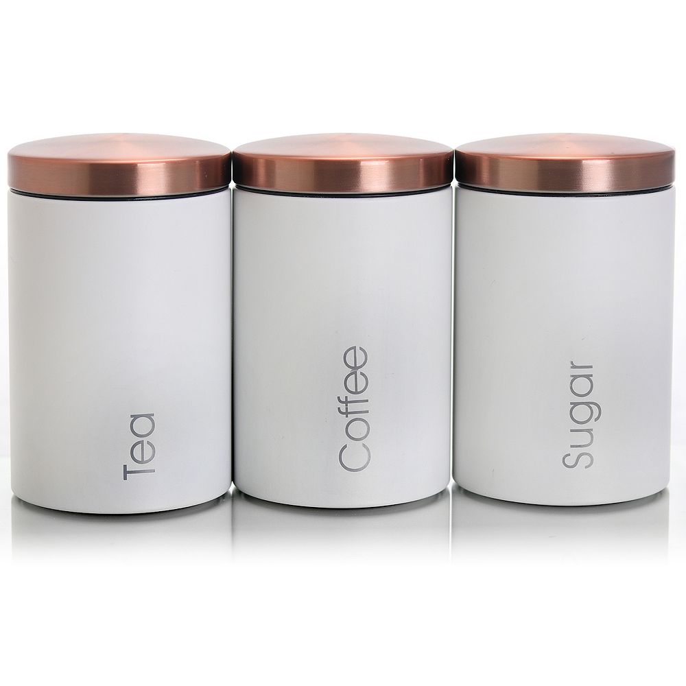 Megachef Pro Essential Kitchen Storage 3 Piece Sugar, Coffee and Tea — free download