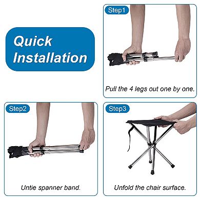 Portable Foldable Camping Stool Lightweight Chair for Hiking, Fishing, BBQ & Travel