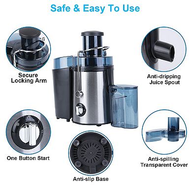 1000W Centrifugal Juicer with 2 Speeds, Wide Feed Chute & Pulp Collector