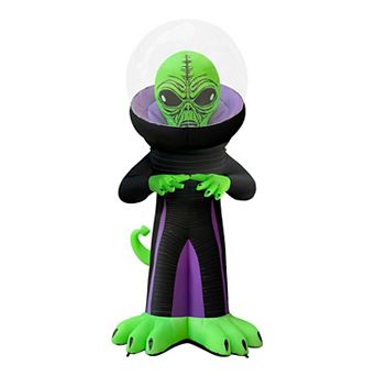 GOOSH 9FT Inflatable Alien with Space Helmet Light-Up Halloween Yard Decoration