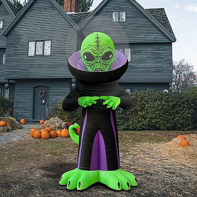 GOOSH 9FT Inflatable Alien with Space Helmet Light-Up Halloween Yard Decoration