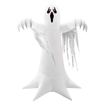GOOSH 8.2FT Animated Inflatable Ghost with Red LED Lights Spooky Halloween Yard Decoration