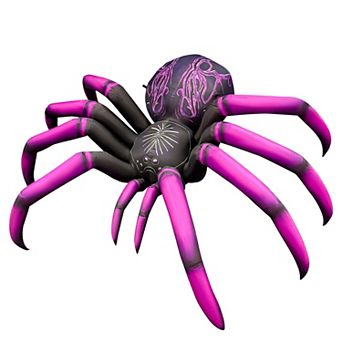 GOOSH 9FT Inflatable Halloween Spider Light-Up Creepy Yard Decoration