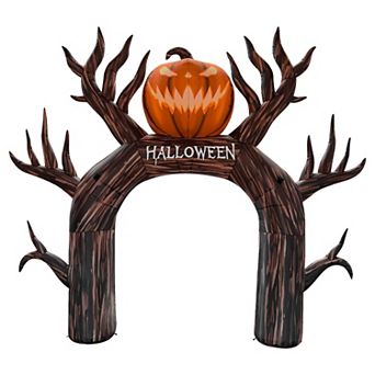 GOOSH 12FT Inflatable Halloween Arch with Pumpkin Light-Up Yard Decoration