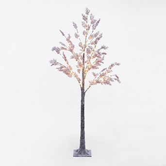 LuxenHome 6.2Ft Artificial Maple Tree with 180 Micro LED Lights