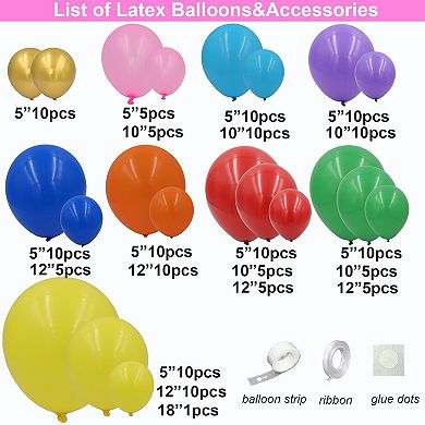 155Pcs Fiesta Garland Kit Sombrero, Cactus & Taco Foils for Birthday or Cinco De Mayo Party