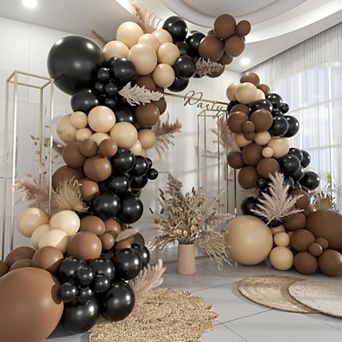 Brown, Black & Nude Balloon Garland Kit 160 pc for Birthday, Wedding, or Gender Reveal Parties