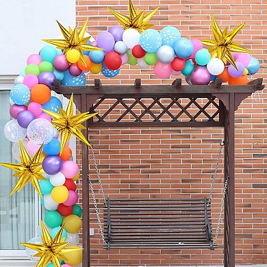 Gold Star Balloons, 26-Inch Mylar, 12-Point Starburst Foil 74-Piece for Weddings & Birthday Parties