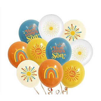 Boho "First Trip Around the Sun" Balloons 35 pc for Baby Shower, Sunshine Party Decorations