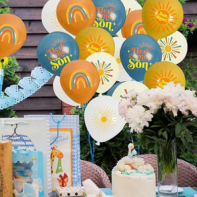 Boho "First Trip Around the Sun" Balloons 35pcs for Baby Shower, Sunshine Party Decorations