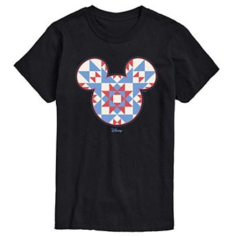 Big & Tall Disney's Minnie Mouse Quilt Pattern Ear Graphic Tee
