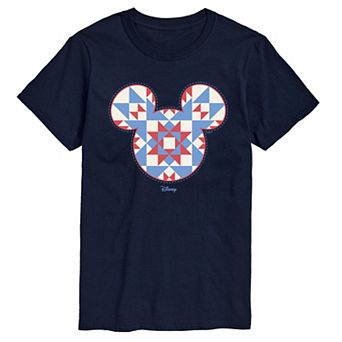 Big & Tall Disney's Minnie Mouse Quilt Pattern Ear Graphic Tee