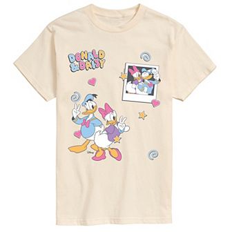 Big & Tall Disney's Donald & Daisy Duck Collage Vintage Graphic Tee