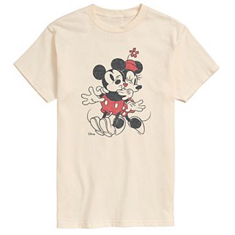 Big & Tall Disney's Mickey & Minnie Mouse Heart Vintage Graphic Tee