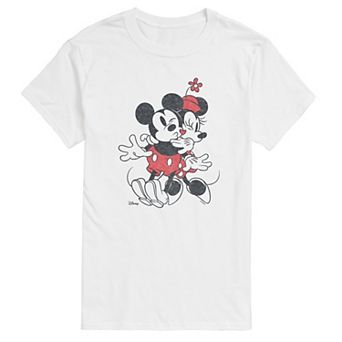 Big & Tall Disney's Mickey & Minnie Mouse Heart Vintage Graphic Tee