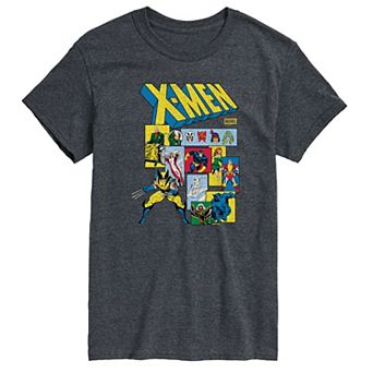 Big & Tall Marvel X-Men Retro Comic Characters Graphic Tee