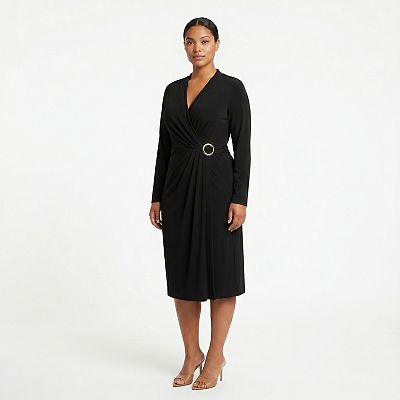 plus size jersey midi dress Thea Divine Jersey Midi Dress - / Cenote- Size4XS
