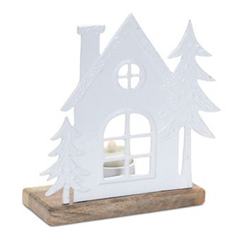 Melrose 2- pc. Metal Village Tealight Candle Holder Set