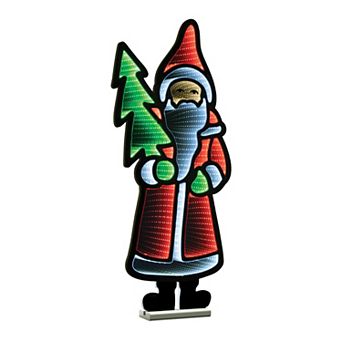 Melrose Santa Pine Tree Ekkolight 33-Inch Holiday Decoration