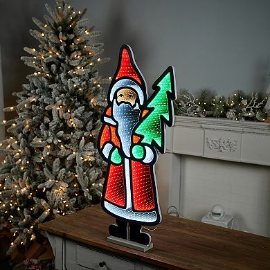 Melrose Santa Pine Tree Ekkolight 33-Inch Holiday Decoration