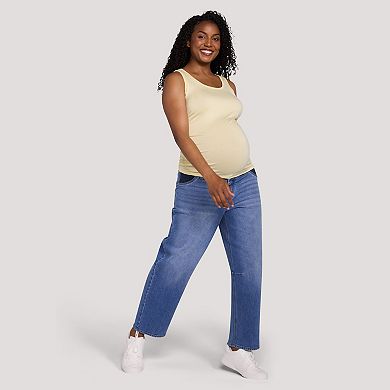 Maternity Motherhood® Pull-On Dart Barrel Jeans