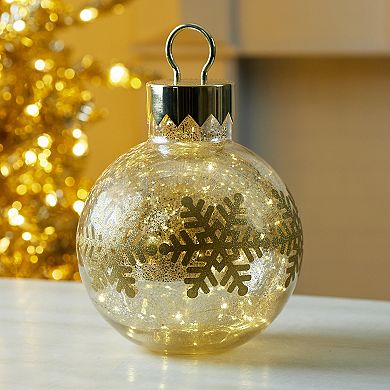 Melrose LED Mercury Glass Christmas Ornament 13-Inch
