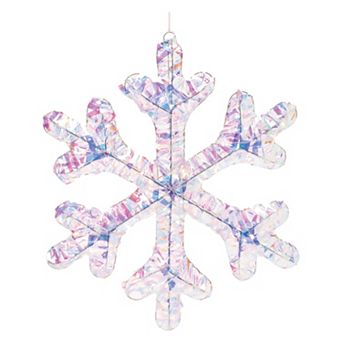Melrose 2 pc LED Hanging Snowflake Outdoor Decor Set