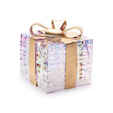 Melrose 3-pc. LED Woven Gift Boxes with Bow Set