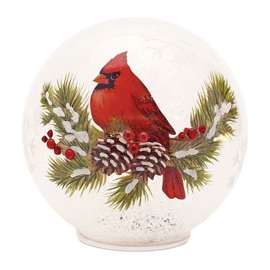 Melrose 2-pc. LED Cardinal Pine Globe Table Decor Set