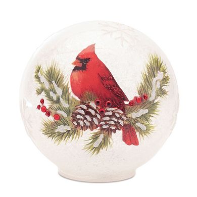 Melrose 2-pc. LED Cardinal Pine Globe Table Decor Set