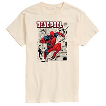Big & Tall Marvel Deadpool Comic Panels Graphic Tee