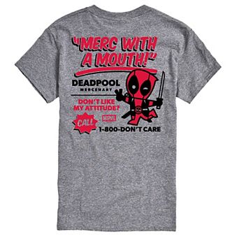 Big & Tall Marvel Deadpool Merc With A Mouth Graphic Tee