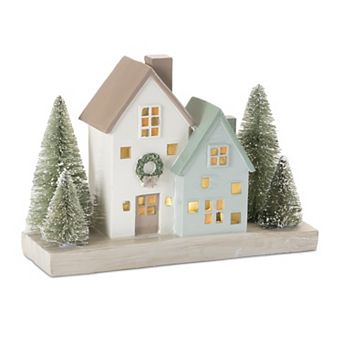 Melrose LED Winter Village Table Decor 8-Inch