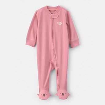 Baby Girl Carter's Koala 2-Way Zip Snug Fit Sleep & Play Pajamas