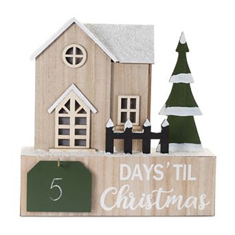 Melrose LED House Christmas Countdown 12-Inch Table Decor