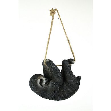 Adorable Sleepy Three-Toed Sloth Hand-Painted Hanging Statue