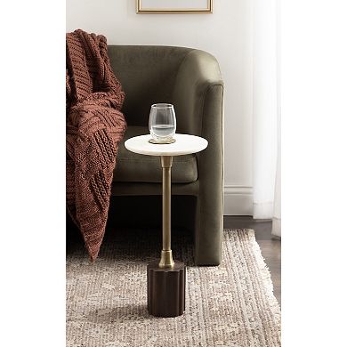 Nisha Round Marble Drink Table