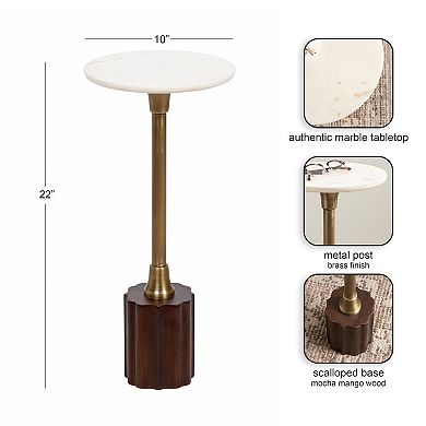 Nisha Round Marble Drink Table