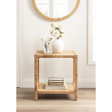 Rafina Rattan Rectangle Side Table