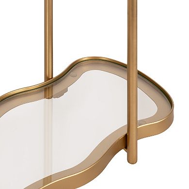 Curventi Tiered Wall Shelf Glass and Metal