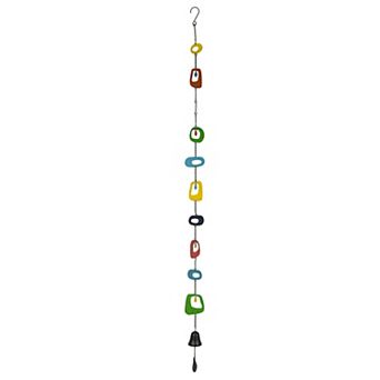 Multicolor Mid Century Modern Wind Chime Hanging Outdoor Garden Home Decor Art