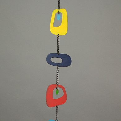 Multicolor Mid Century Modern Wind Chime Hanging Outdoor Garden Home Decor Art