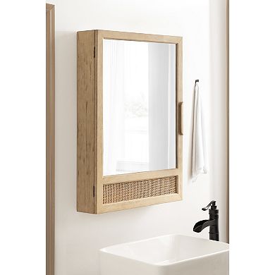 Ori Rattan Mirror Vanity Cabinet
