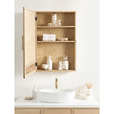 Ori Rattan Mirror Vanity Cabinet