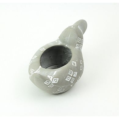Southwestern Style Gray Terracotta Toucan Planter Pot 4.75 Inches High