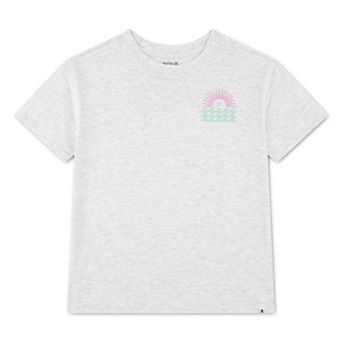 Girls 7-16 Hurley Sunset Waves Short Sleeve Oversized Graphic Tee