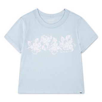 Girls 7-16 Hurley Tropical Hibiscus Floral Short Sleeve Boxy Graphic Tee