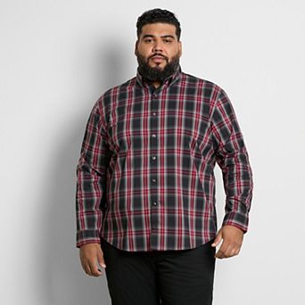Big & Tall Van Heusen Everyday Defense Plaid Shirt
