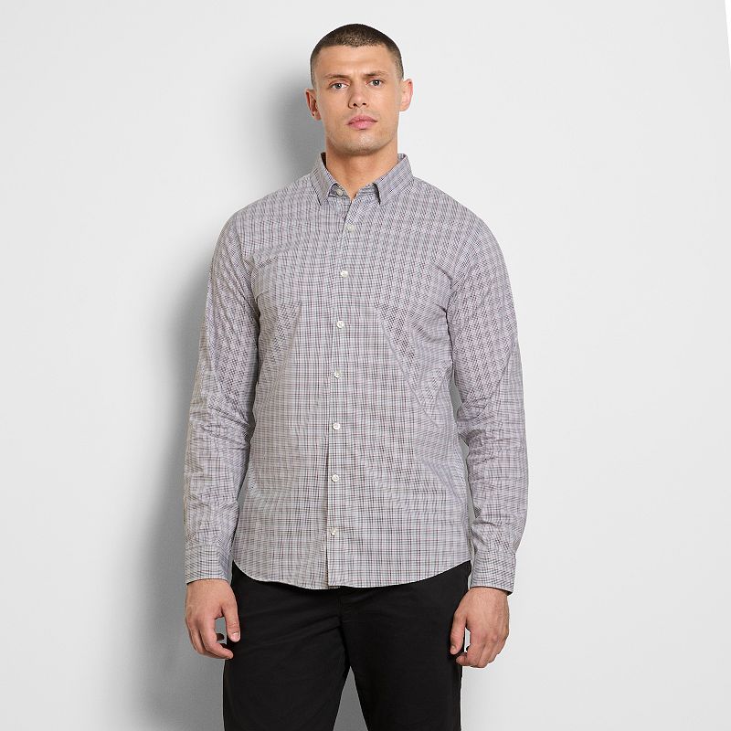 Big & Tall Van Heusen Everyday Defense Check Shirt, Men’s,